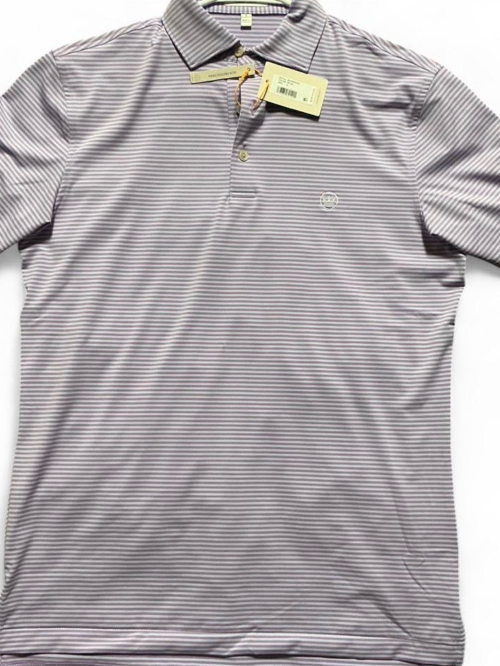 Peter Millar Lilac & Light Blue Striped Polo [MS26EK03S] NWT Small #Athleisure